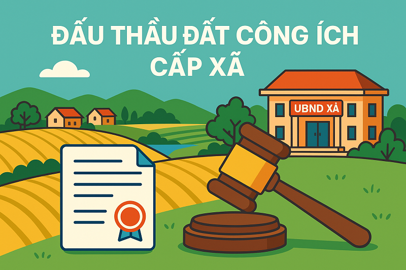 Hướng dẫn quy trình thực hiện đấu giá đất công ích hoa lợi công sản cấp xã 